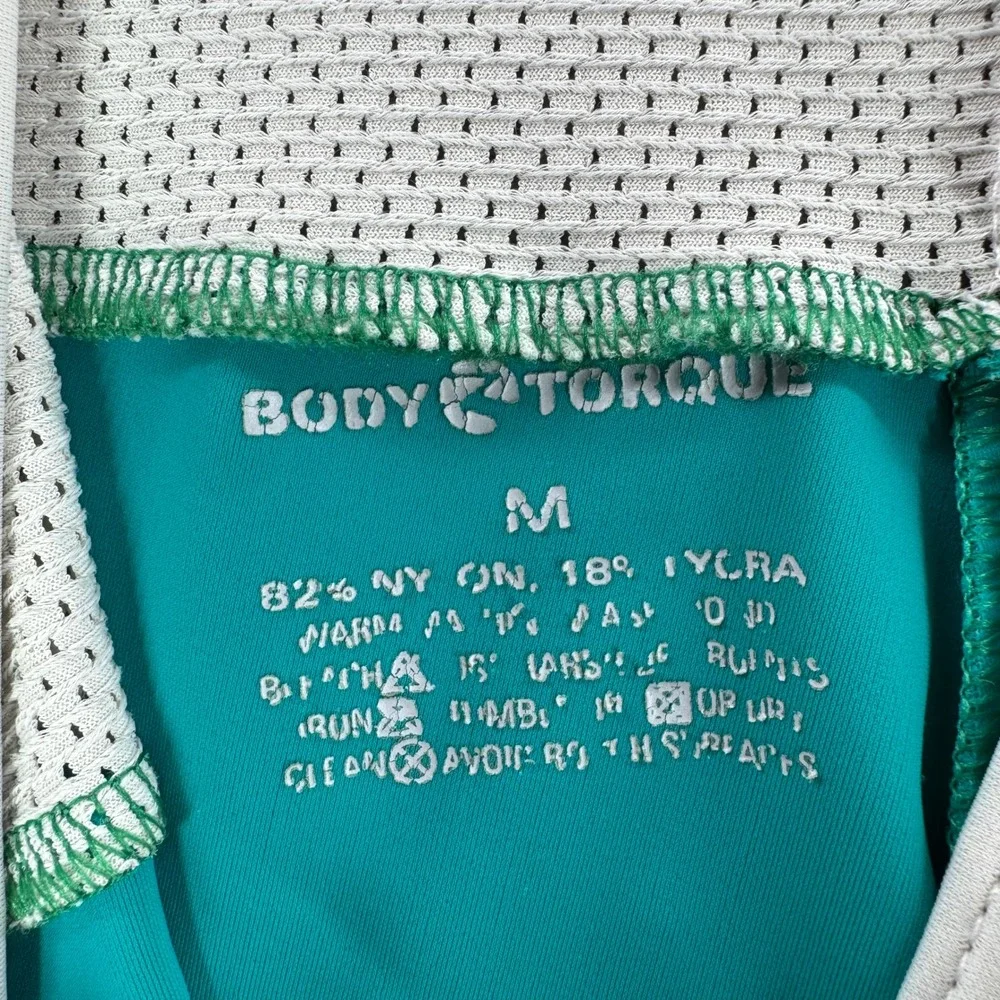 Body Torque Mens Clarence St Cyclery Cycling Bib Shorts Pads Teal Green M *FLAW